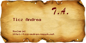 Ticz Andrea névjegykártya