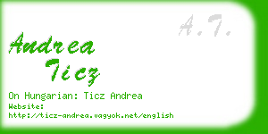 andrea ticz business card
